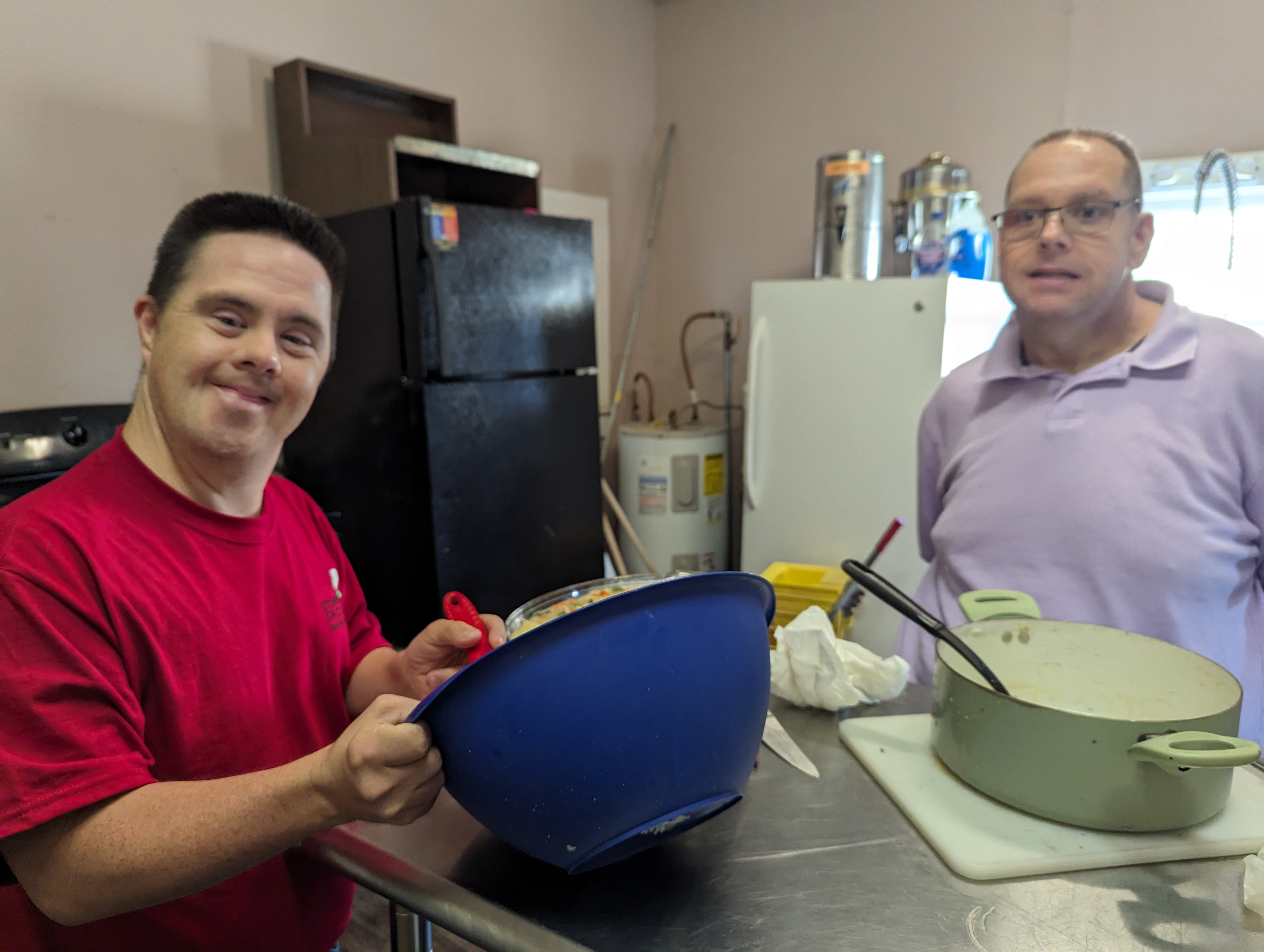 Special Need Adult Man Learning how to back